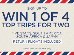 Win 1 of 4 Top Trips for Two