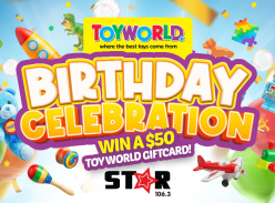 Win 1 of 5 $50 Toyworld Gift Cards - Star 106.3