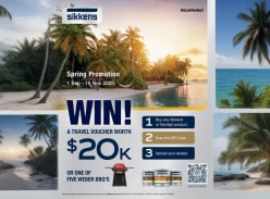 Win $20K Travel Voucher or 1 of 5 Weber BBQs