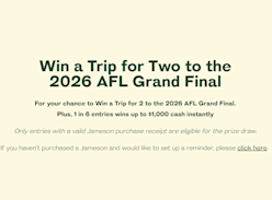 Win a Trip for 2 to 2026 AFL Grand Final & Other Instant Prizes - Jameson Irish Whiskey