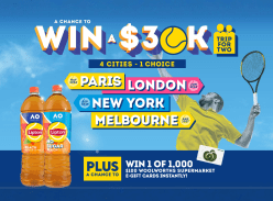 Win a Trip for 2 to Paris, London, New York or Melbourne - Asahi Beverages