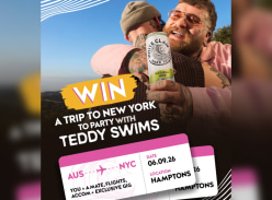 Win a Trip to New York to Party with Teddy Swims - White Claw Australia