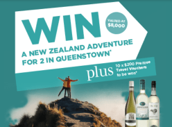 Win a Trip to Queenstown NZ or 1 of 10 $200 Prezzee