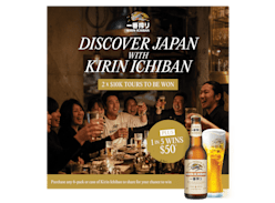 Win 1 of 2 $10K Trips to Japan & 1 in 5 Wins $50 - Lion Beverages