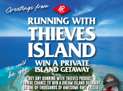 Win 1 of 2 Trips to Running with Thieves Island - RUNNING WITH THIEVES