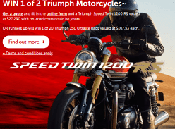 Win 1 of 2 Triumph Motorcycles