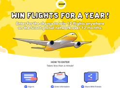 Win Twelve Scoot FlyBag Return Economy Flights