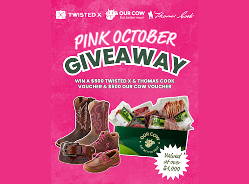 Win a $500 Twisted X & Thomas Cook Voucher & $500 Our Cow Voucher - Our Cow
