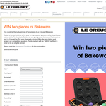 Win two pieces of Bakeware - Le Creuset