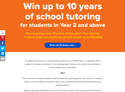 Win up to 10 years of school tutoring!