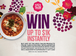 Win up to $1K in Woolworths Gift Cards Instantly