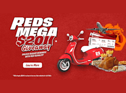 Win a Vespa, a Trip for 2 to Uluru & a Year's Worth Free Red Rooster - Red Rooster