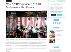 Win VIP experiences at 7 of Melbourne's top venues!