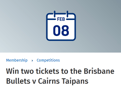 Win a VIP Package to the Brisbane Bullets V Cairns Taipans