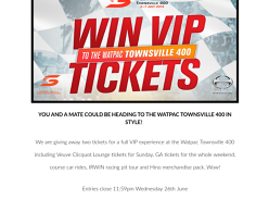 Win VIP Tickets to The Supercars Townsville 400 for You and a Mate