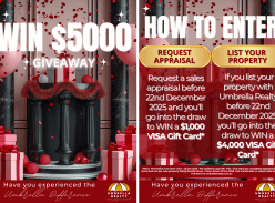 Win up to $5K in VISA Gift Cards