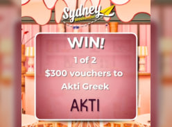 Win 1 of 2 $300 Vouchers to Akti - Sydney Weekender