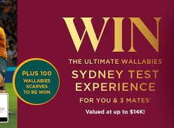 Win a Wallabies Sydney Test Experience for Four