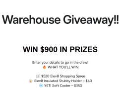 Win $900 Warehouse Giveaway