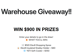 Win $900 Warehouse Giveaway