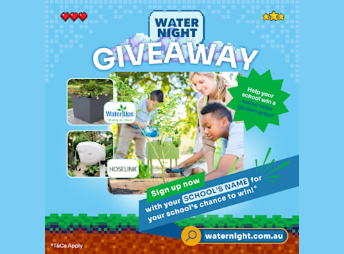 Win a Waterups Square Planter - Water Night