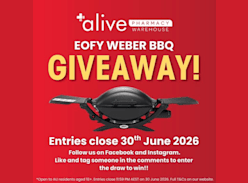 Win a Weber BBQ - Alive Pharmacy Warehouse