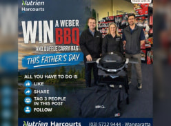 Win a Weber BBQ & Duffle Carry Bag - Nutrien Harcourts Wangaratta