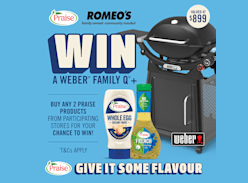 Win 1 of 3 Weber BBQs