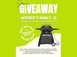 Win a Weber® Family Q Premium (Q3200) Gas Barbecue