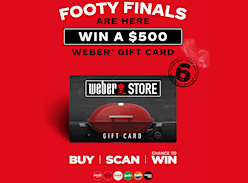 Win 1 of 6 $500 Weber Gift Cards