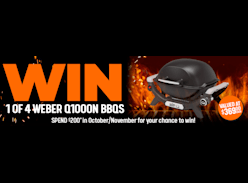 Win 1 of 4 Weber Q1000 BBQs