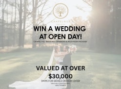 Win a Wedding at Open Day - Chapel Hill Retreat