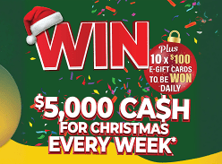 Win 1 of 8 $5K Weekly or 10 X $100 Gift Cards Daily