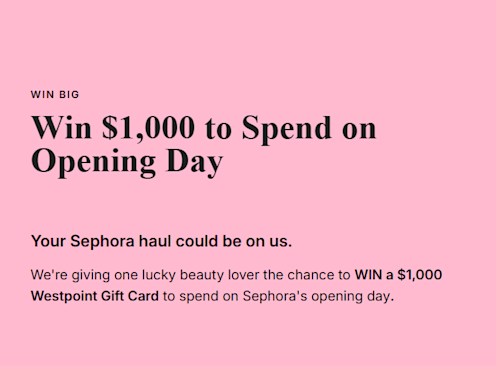 Win a $1,000 Westpoint Gift Card - Westpoint Shopping Centre