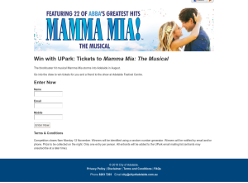 Win with UPark: Tickets to Mamma Mia: The Musical