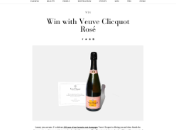 Win with Veuve Clicquot Rosé
