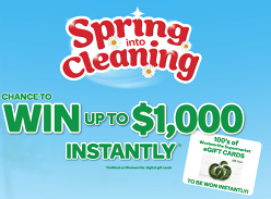 Win up to $1K in Woolworths Cards Instantly