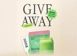 Win 1 of 5 $1K Woolworths Vouchers & Matcha Starter Kit