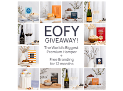 Win the World's Biggest Premium Hamper & 12 Months Free Branding