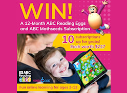 Win 1 of 10 X 12-Month ABC Reading Eggs & ABC Math Seeds Subscriptions - KindiCare