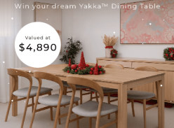 Win a Yakka Bed Frame or 2.1m Dining Table or $2,800 Store Credit