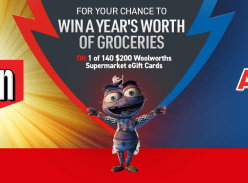 Win a Year of Groceries or 1 of 140 $200 Woolworths Gift Card
