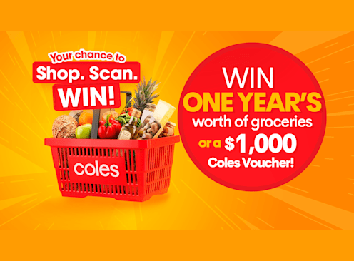 Win a Year's Worth of Groceries or 1 of 4 $1K Coles Gift Cards - Sunrise