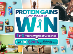 Win 1 of 5 Year's Worth of Groceries & Minor Prizes - Woolworths