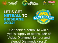 Win a Year's Supply of Beans, Pair of Asics, Diamonds Jumber & Signed Dress