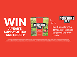 Win a Year's Supply of Yorkshire Tea & a Tea Pack