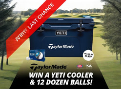 Win a Yeti Cooler & 12 Dozen Taylormade Golf Balls