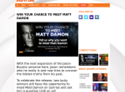 Win your chance to meet Matt Damon!