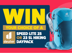 Win Your Choice of a Deuter Speed Lite 25 or 23 SL Hiking Daypack
