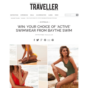 Win your choice of 'active' swimwear fromBaythe Swim